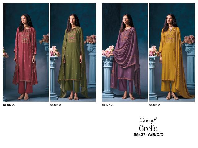 Ganga grelia 5427 wholesale dress material in chandni chowk